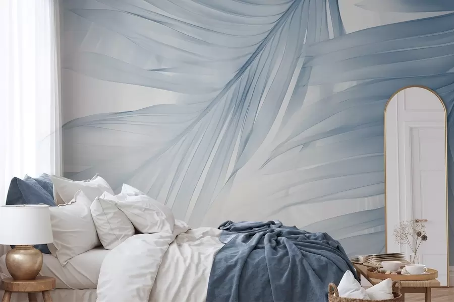 wall murals Листови папрати у нијансама плаве w04727v1