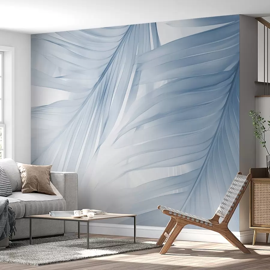 wall murals Листови папрати у нијансама плаве w04727v1