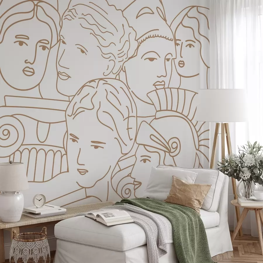 wall murals Древна лица w04728v1