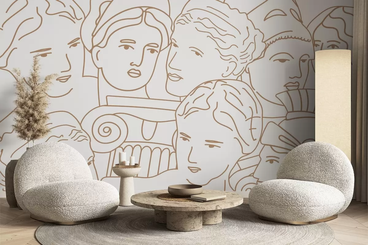 wall murals Древна лица w04728v1