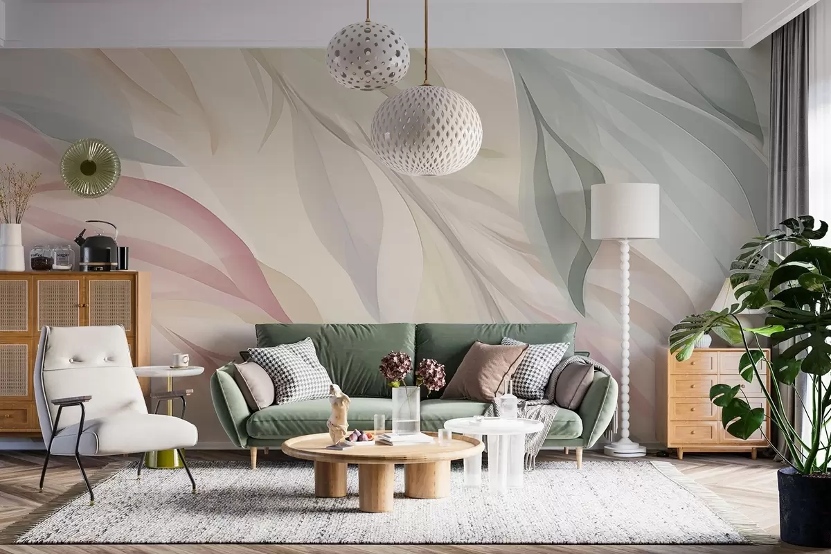 wall murals Оштри разнобојни листови w04742