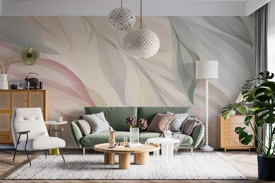wall murals Оштри разнобојни листови w04742