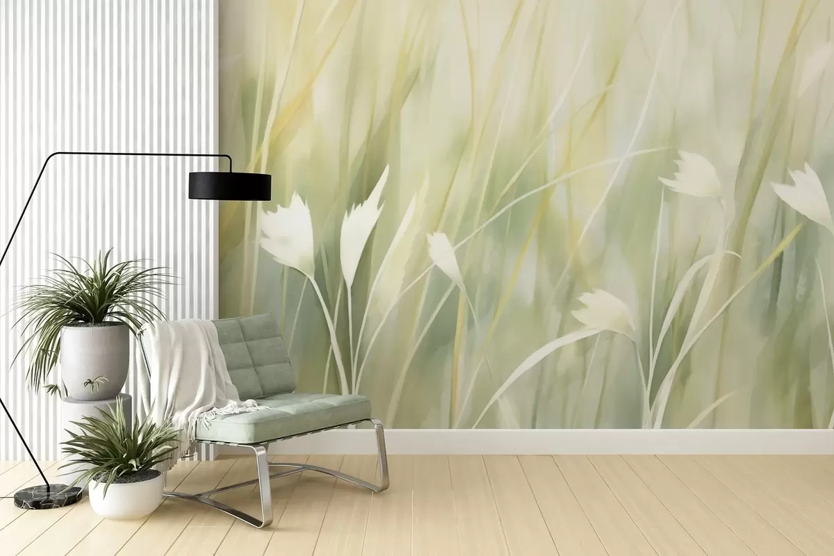wall murals Трава са цвећем w04743