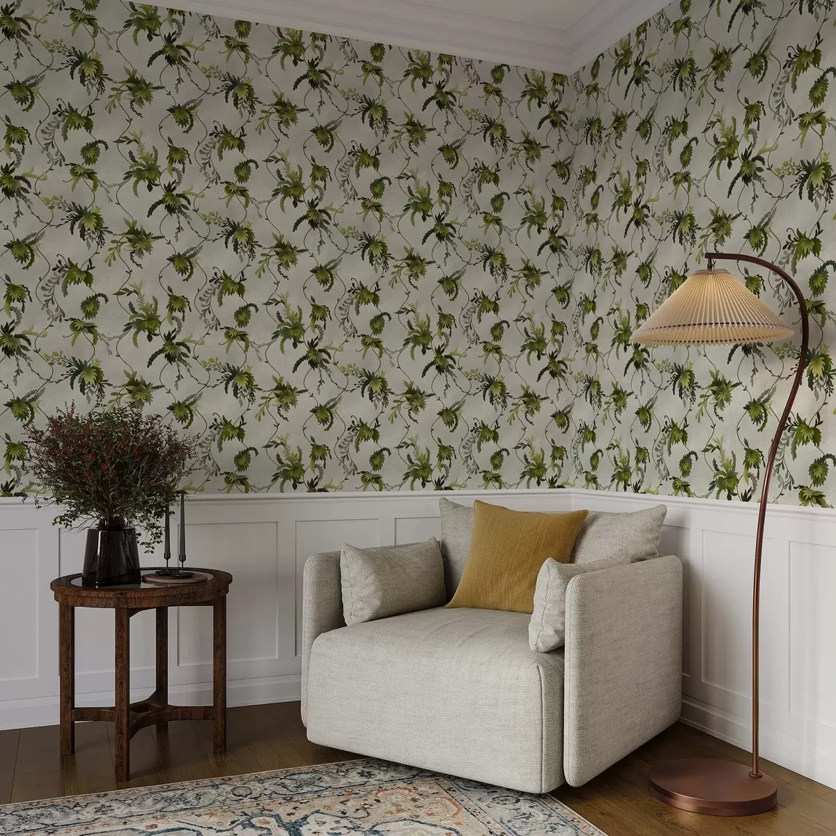 Позадина Пењајуће гране са лишћем на светлој позадини a00806