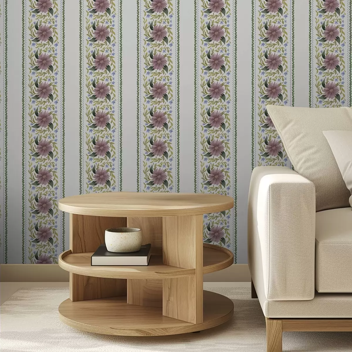 Позадина Вертикалне цветне пруге у лила-плавим тоновима a00809