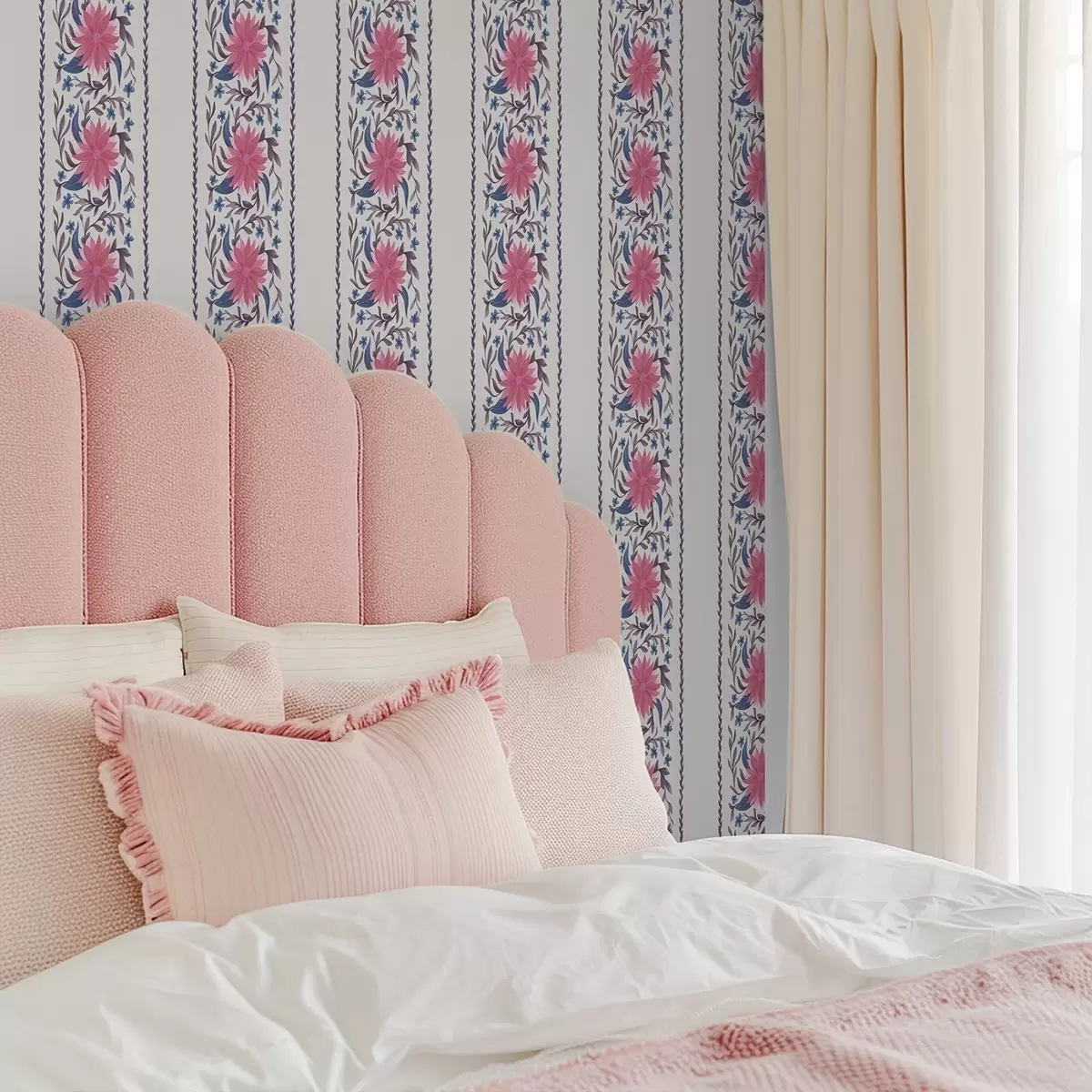 Позадина Вертикалне цветне пруге у ружичасто-љубичастим тоновима a00810