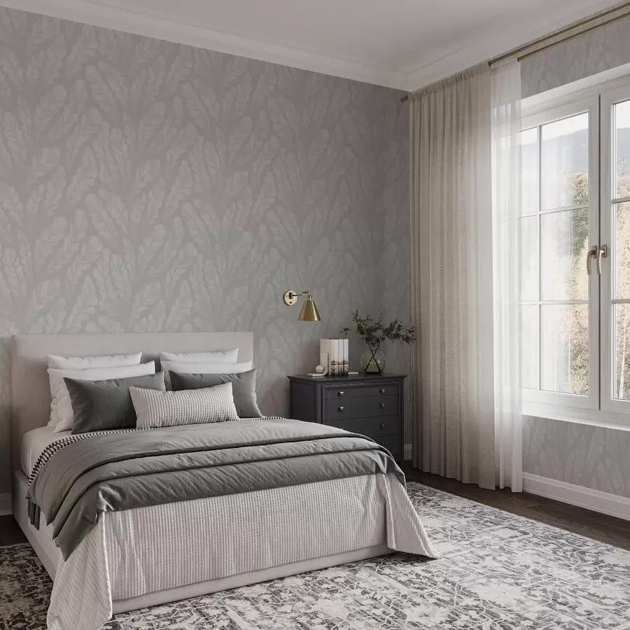 wall murals Велико перје у меким сивим нијансама a00839