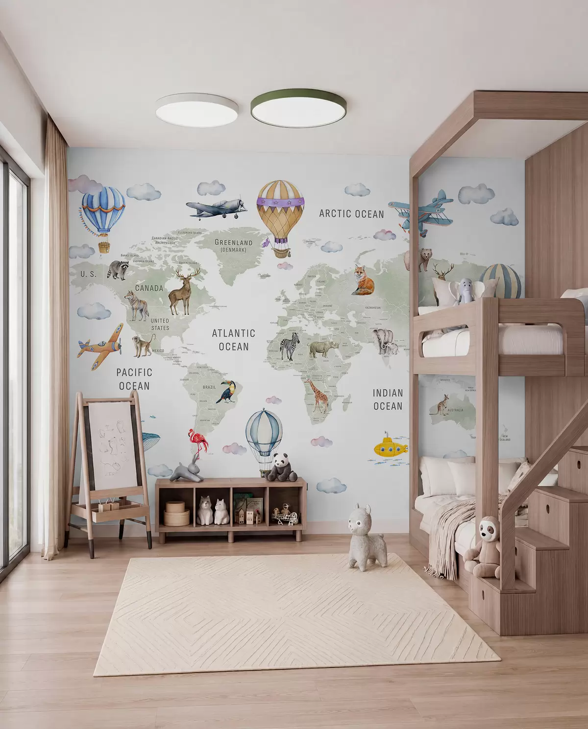 wall murals Zeleni atlas na engleskom c00001en