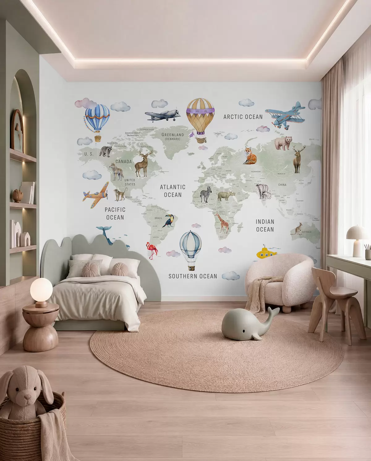 wall murals Zeleni atlas na engleskom c00001en