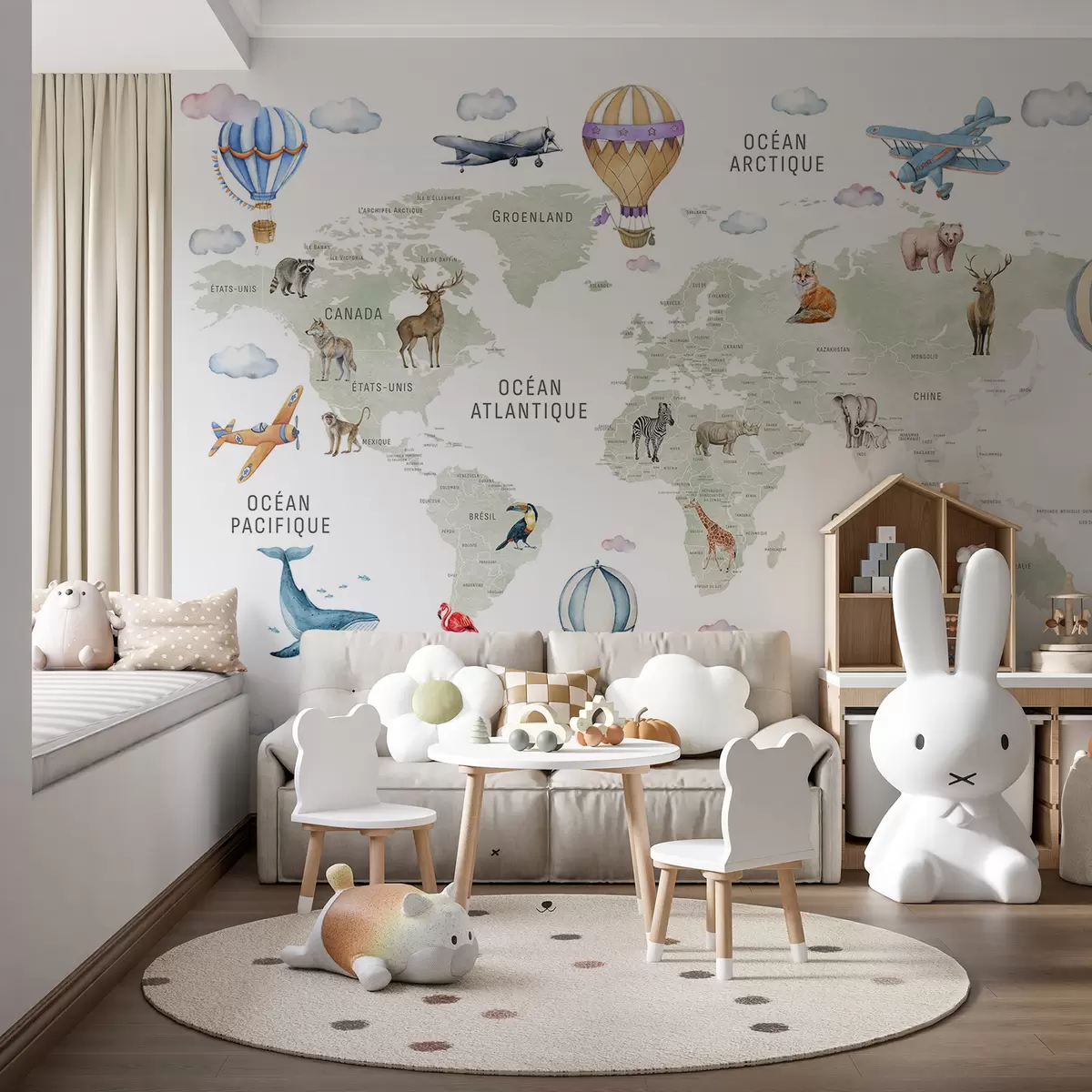 wall murals Zeleni atlas na francuskom c00001fr