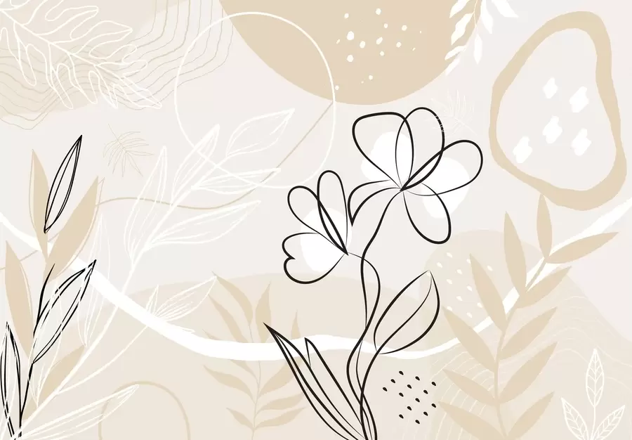 wall murals Апстракт са биљкама w04760