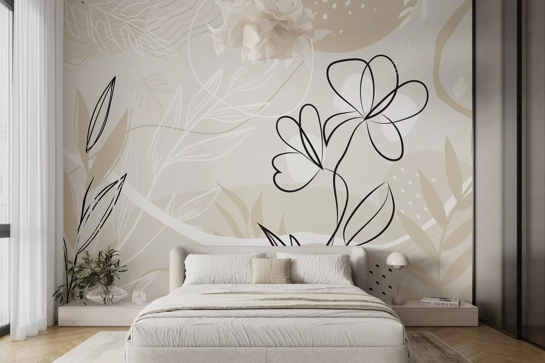 wall murals Апстракт са биљкама w04760