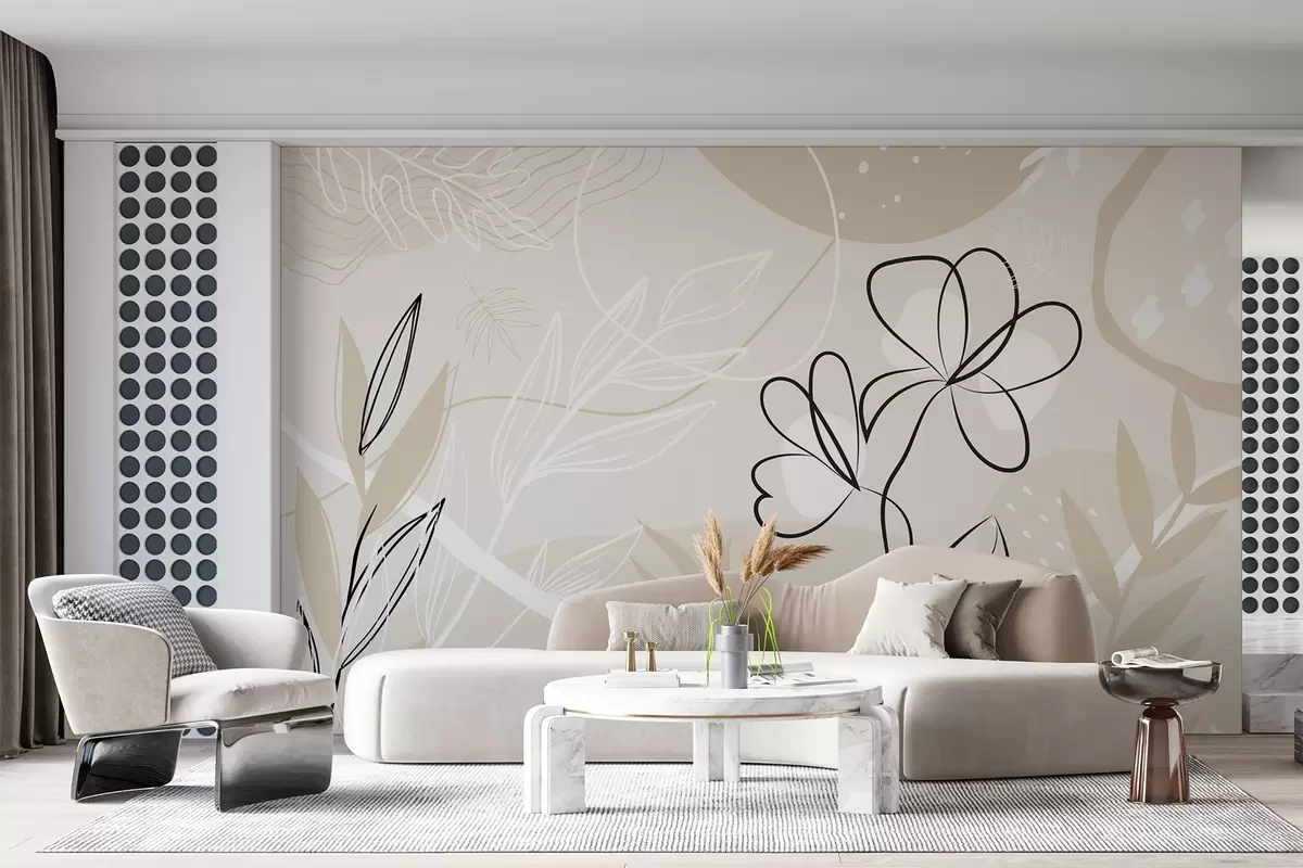 wall murals Апстракт са биљкама w04760