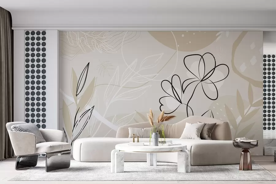 wall murals Апстракт са биљкама w04760
