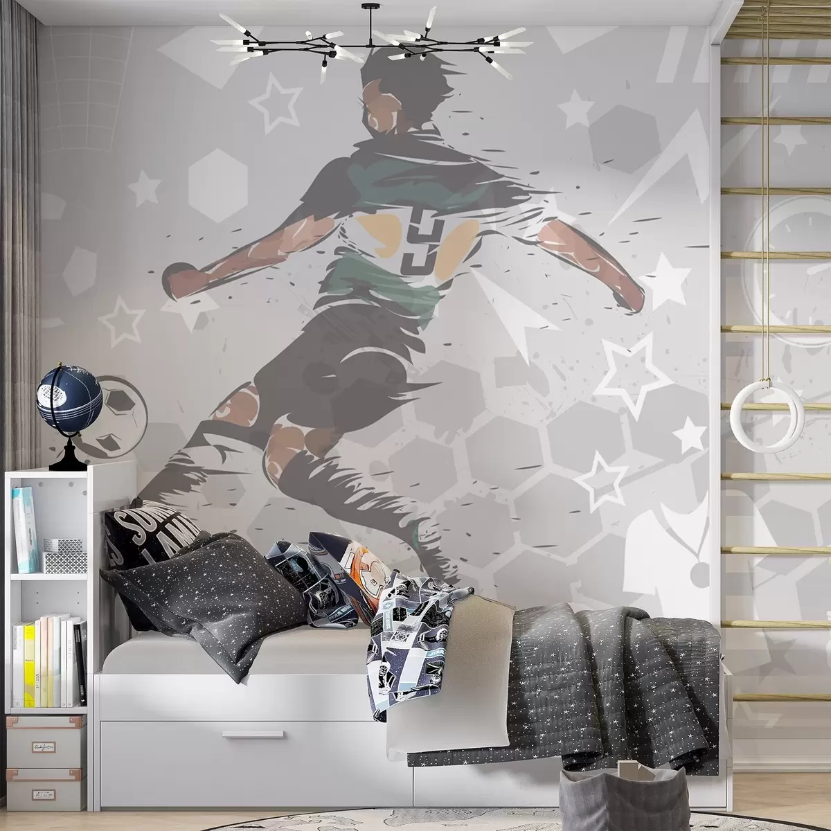 wall murals Fudbal u zelenom mastilu w04763