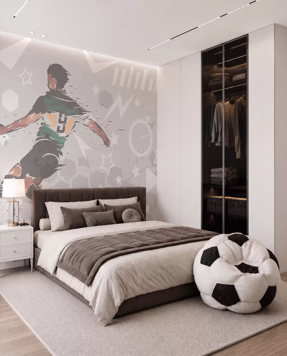 wall murals Fudbal u zelenom mastilu w04763