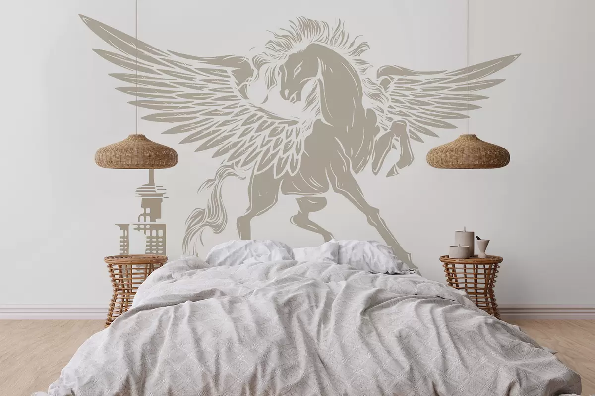 wall murals Пегаз изнад града w04777v1