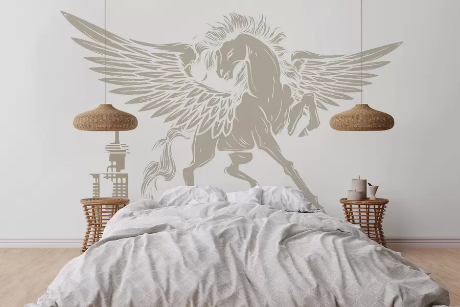 wall murals Пегаз изнад града w04777v1