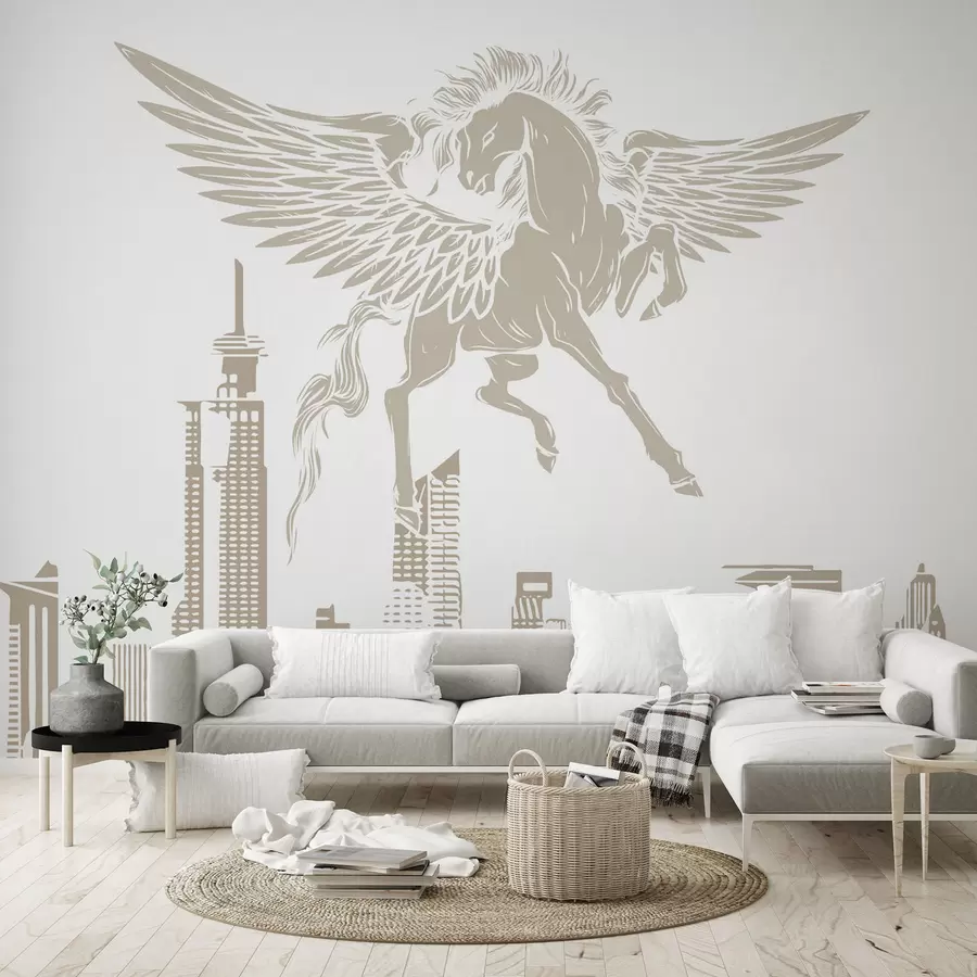 wall murals Пегаз изнад града w04777v1