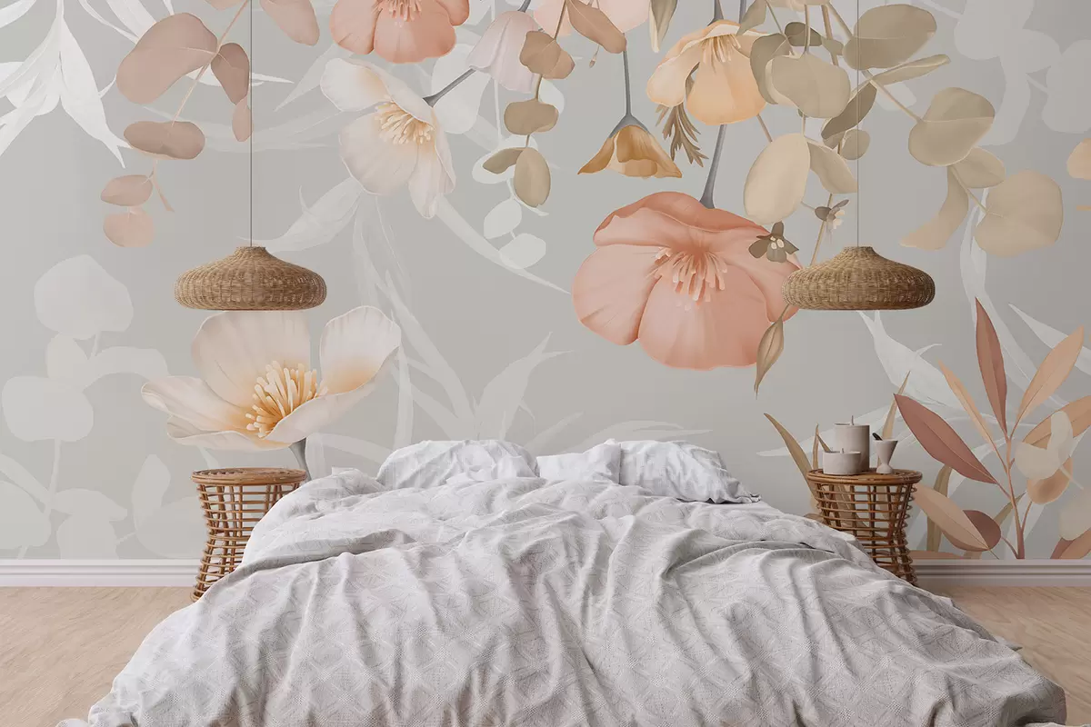 wall murals Цвеће у лишћу w04779