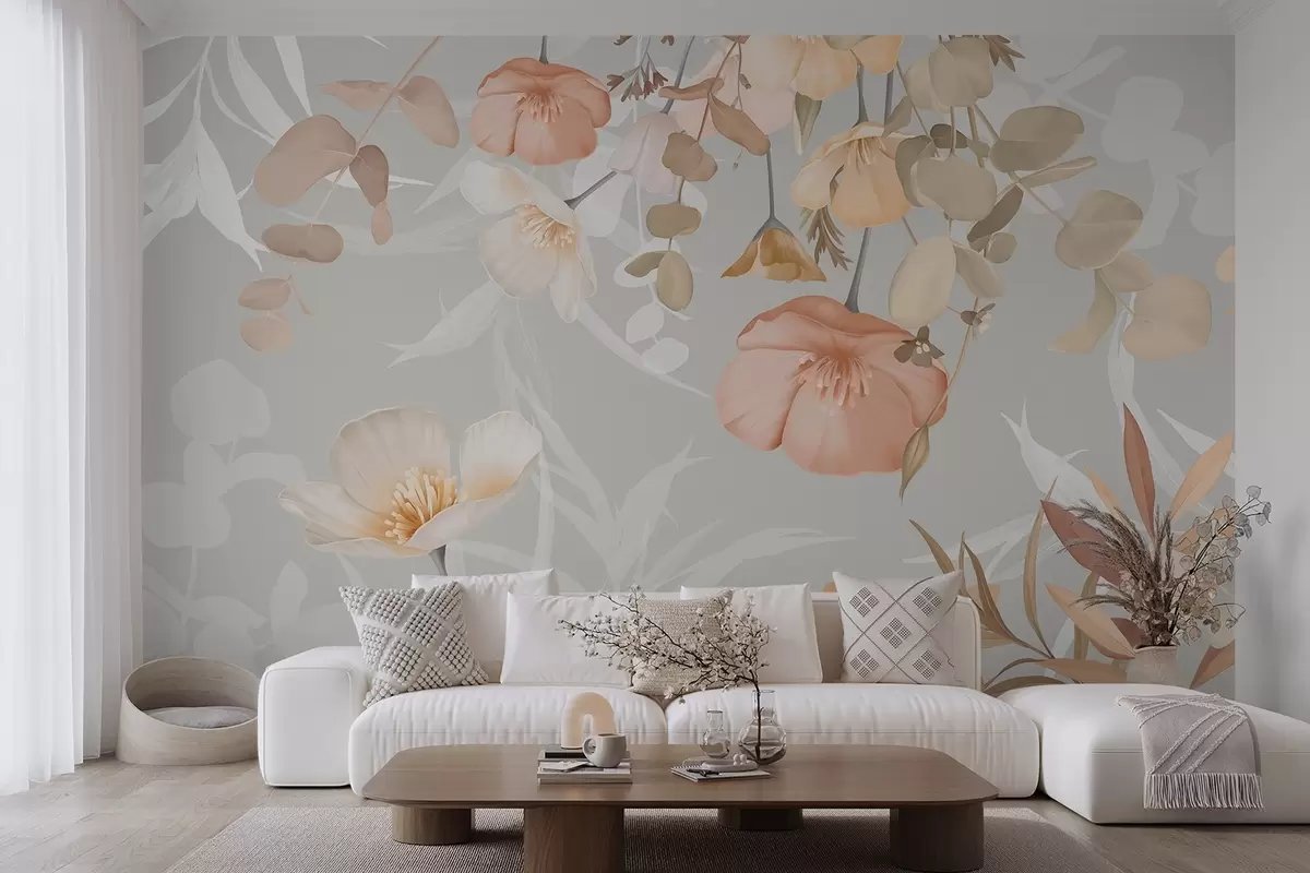 wall murals Цвеће у лишћу w04779