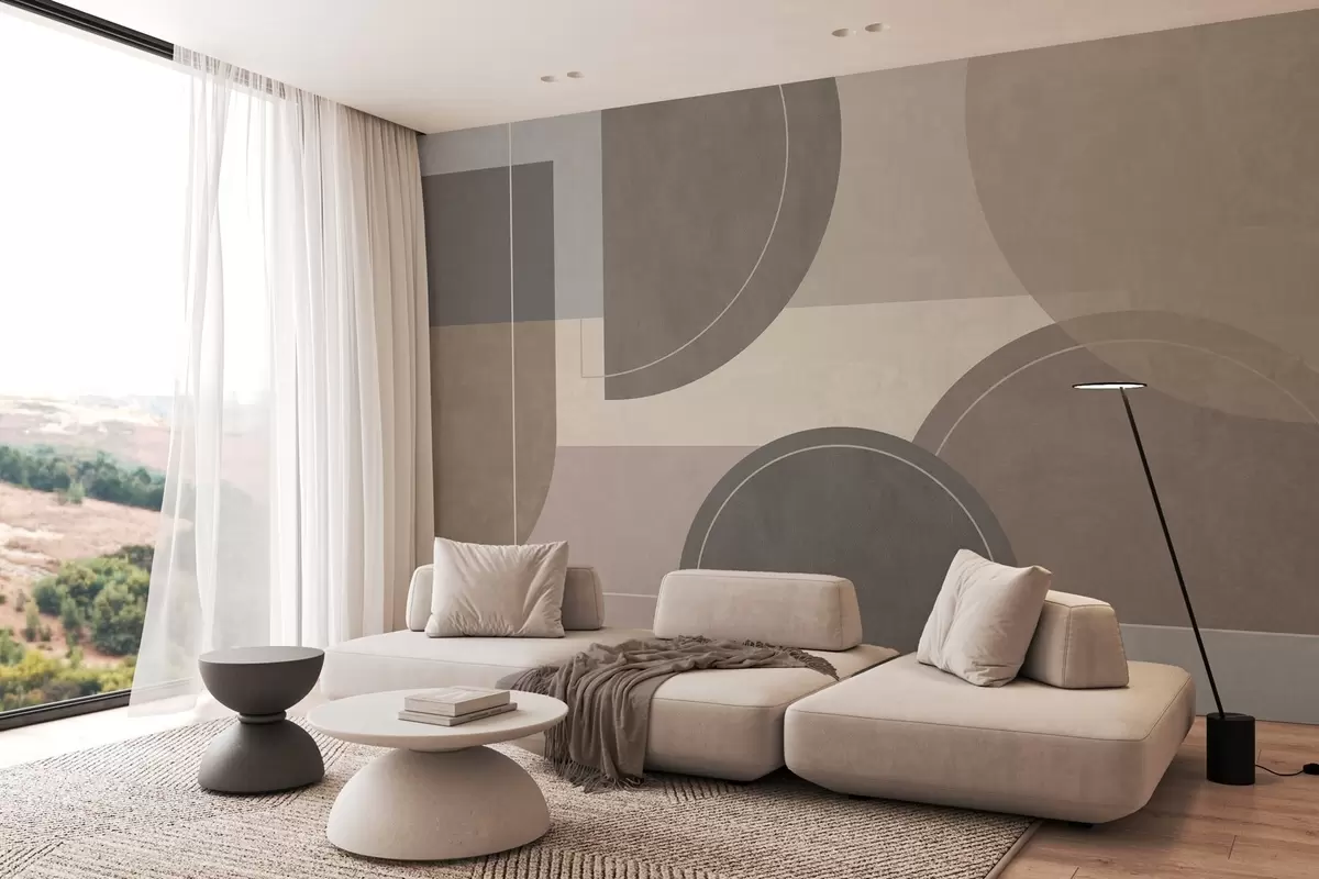 wall murals модерна геометрија у природним бојама w04811