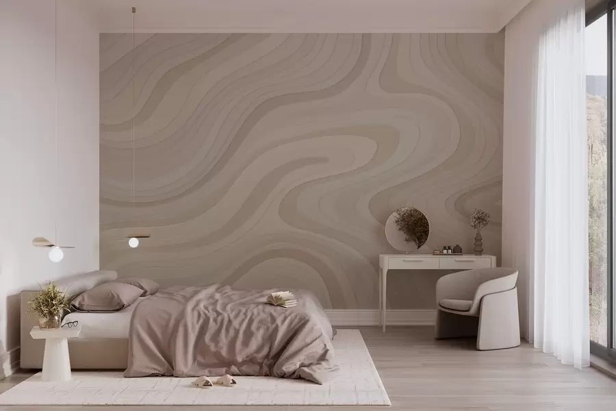 wall murals апстрактни таласи у прашкастим тоновима w04813