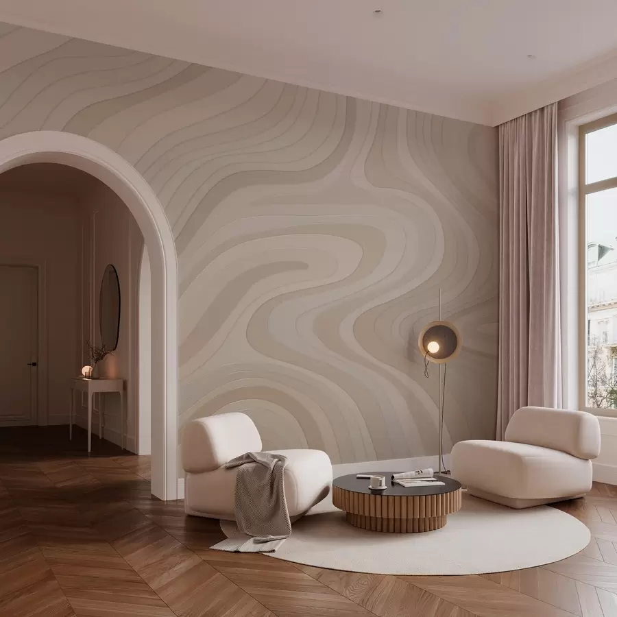 wall murals апстрактни таласи у прашкастим тоновима w04813