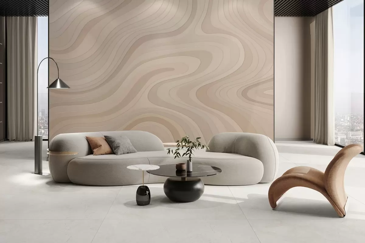 wall murals апстрактни таласи у прашкастим тоновима w04813