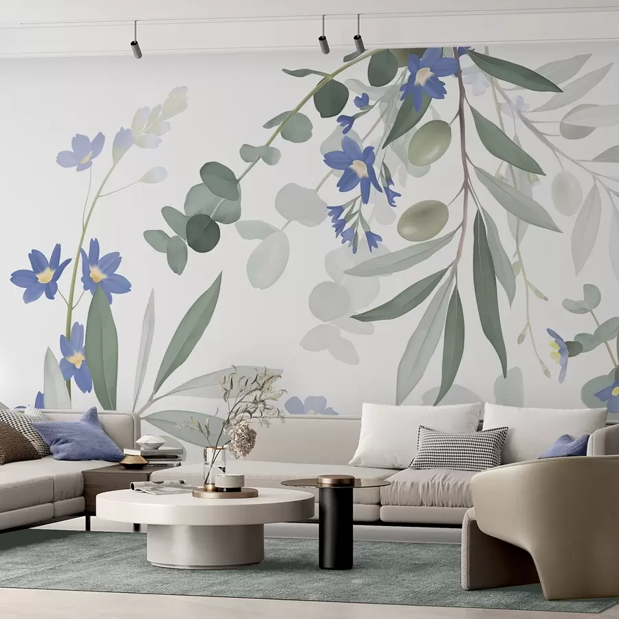 Тапете на зиду Гране и цветови еукалиптуса w04821у Црној Гори – Uwalls wall murals Гране и цветови еукалиптуса w04821