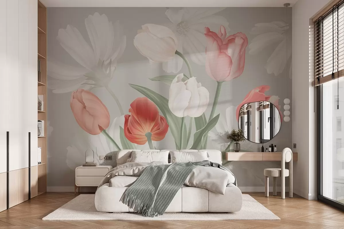 wall murals Букет цвећа са тулипанима w04784