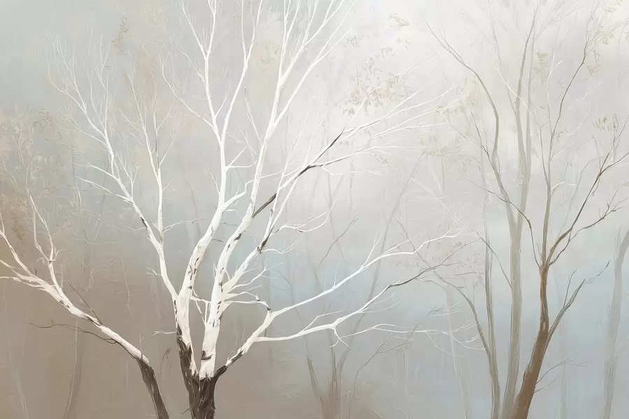 wall murals Лагане гране у јутарњој магли у пастелним тоновима w09447