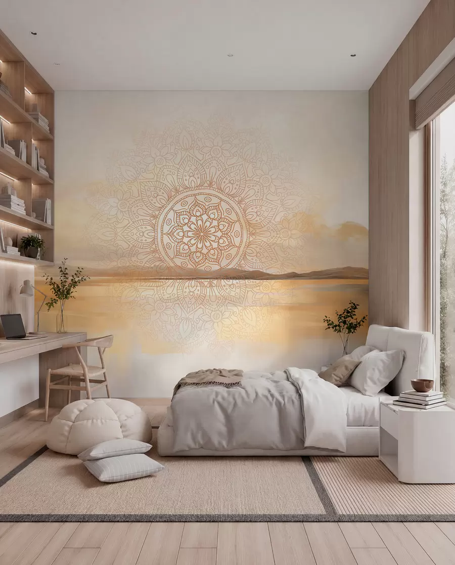 wall murals Mandala kraj vode w09491