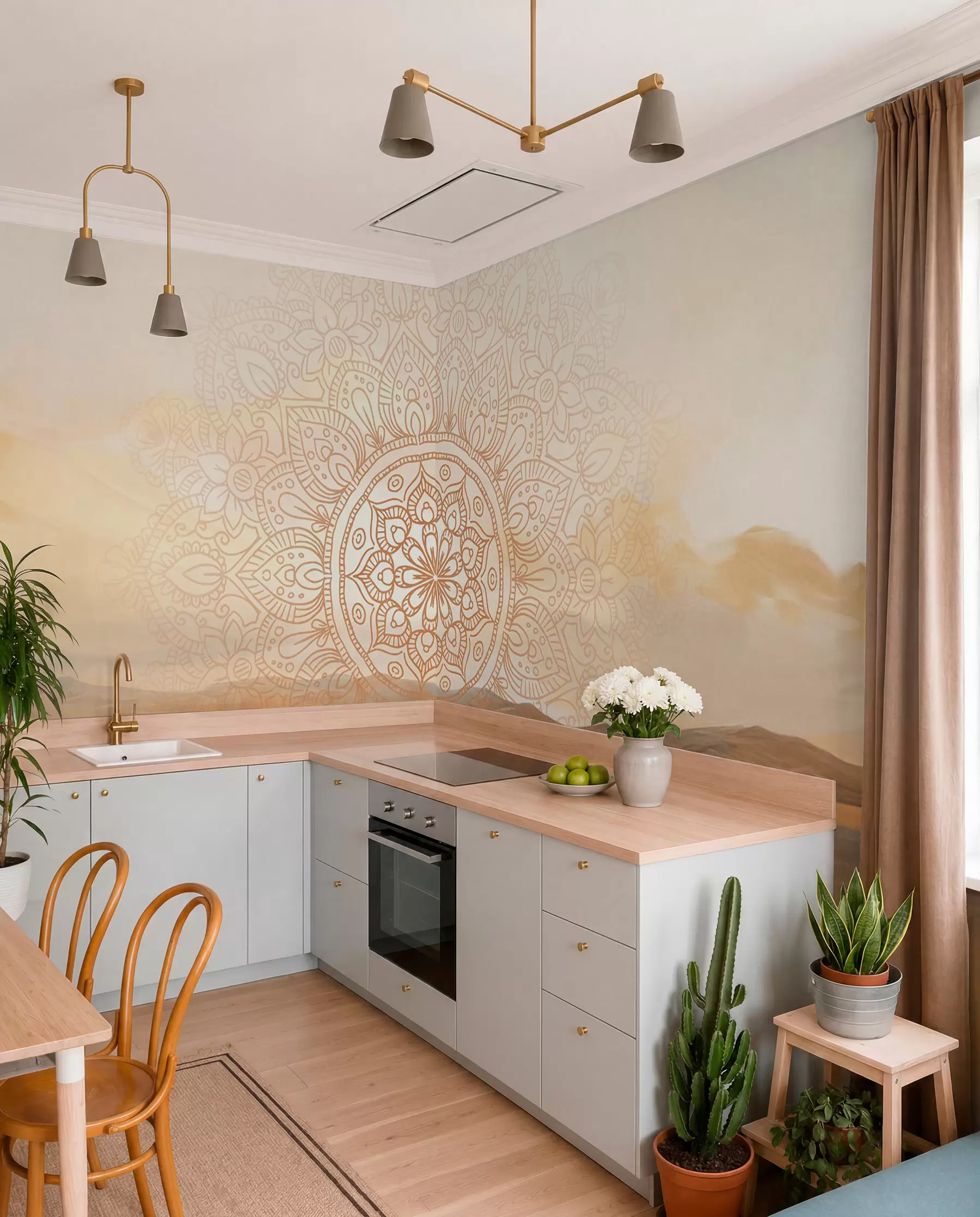 wall murals Mandala kraj vode w09491