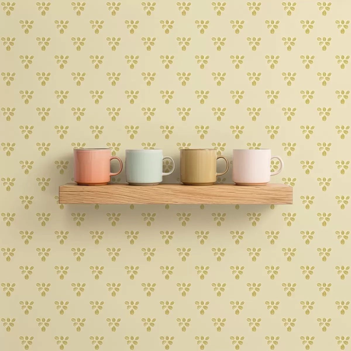 Позадина Мала понављања: трио листова на кремасто-беж боји a00848 Позадина Мала понављања: трио листова на кремасто-беж боји a00848