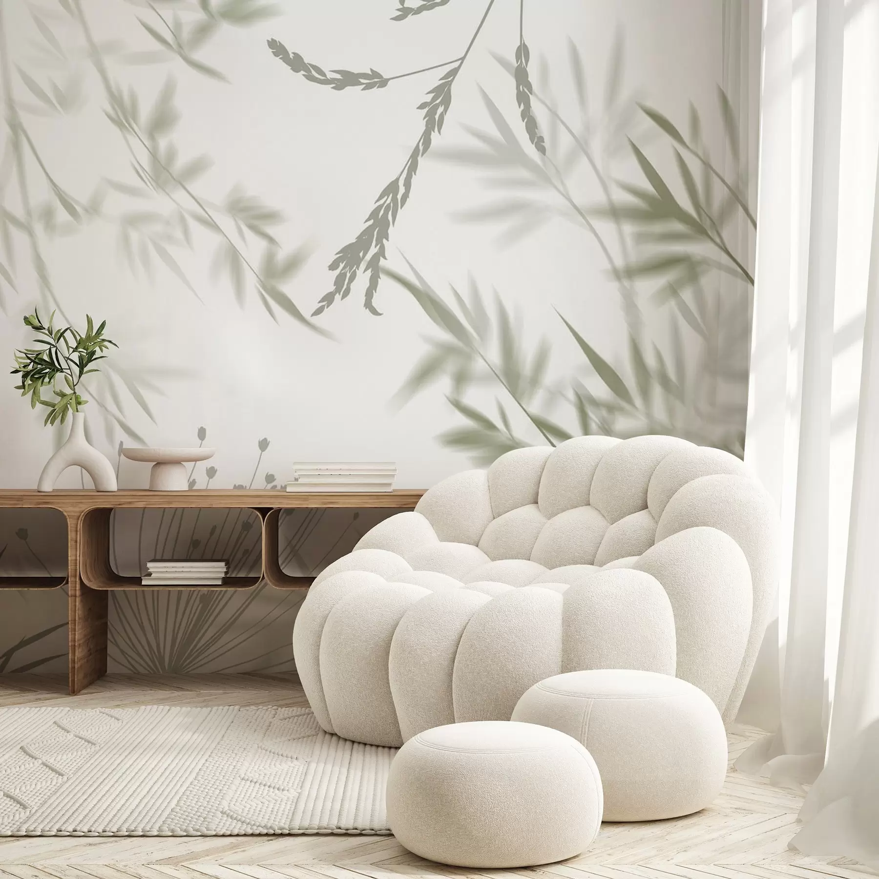 wall murals Силуете лишћа w04850