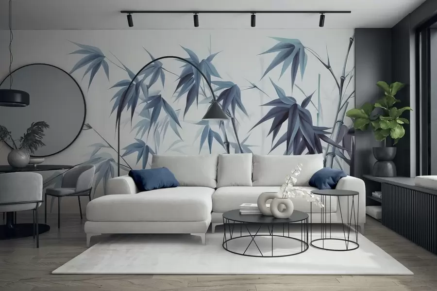 wall murals Бамбус на светлој акварелној позадини w04834v2