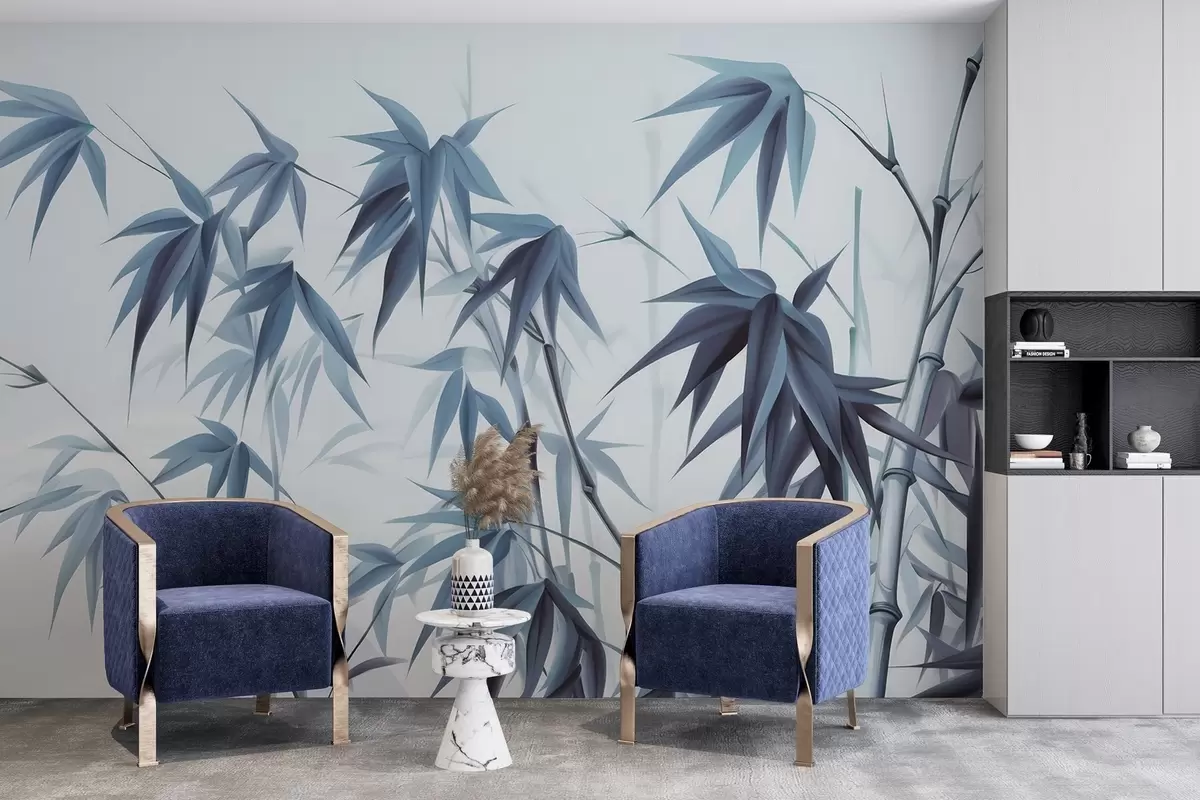 Тапете на зиду Бамбус на светлој акварелној позадини w04834v2у Црној Гори – Uwalls wall murals Бамбус на светлој акварелној позадини w04834v2