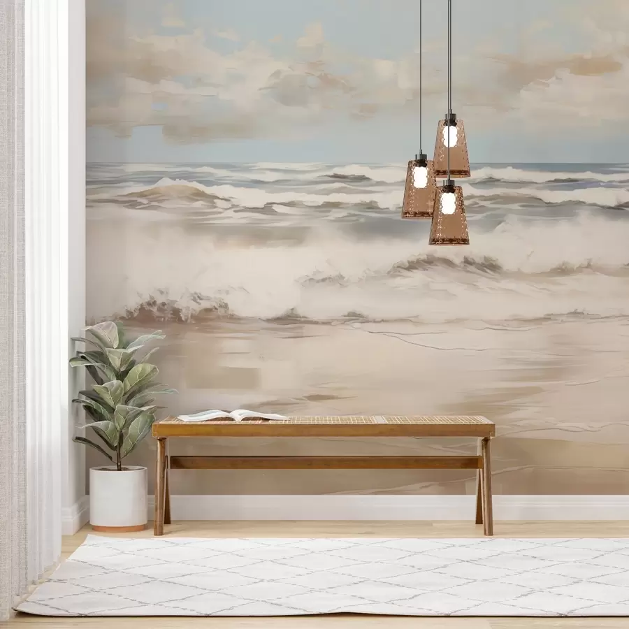 Тапете на зиду Пастелни морски пејзаж w04836у Црној Гори – Uwalls wall murals Пастелни морски пејзаж w04836