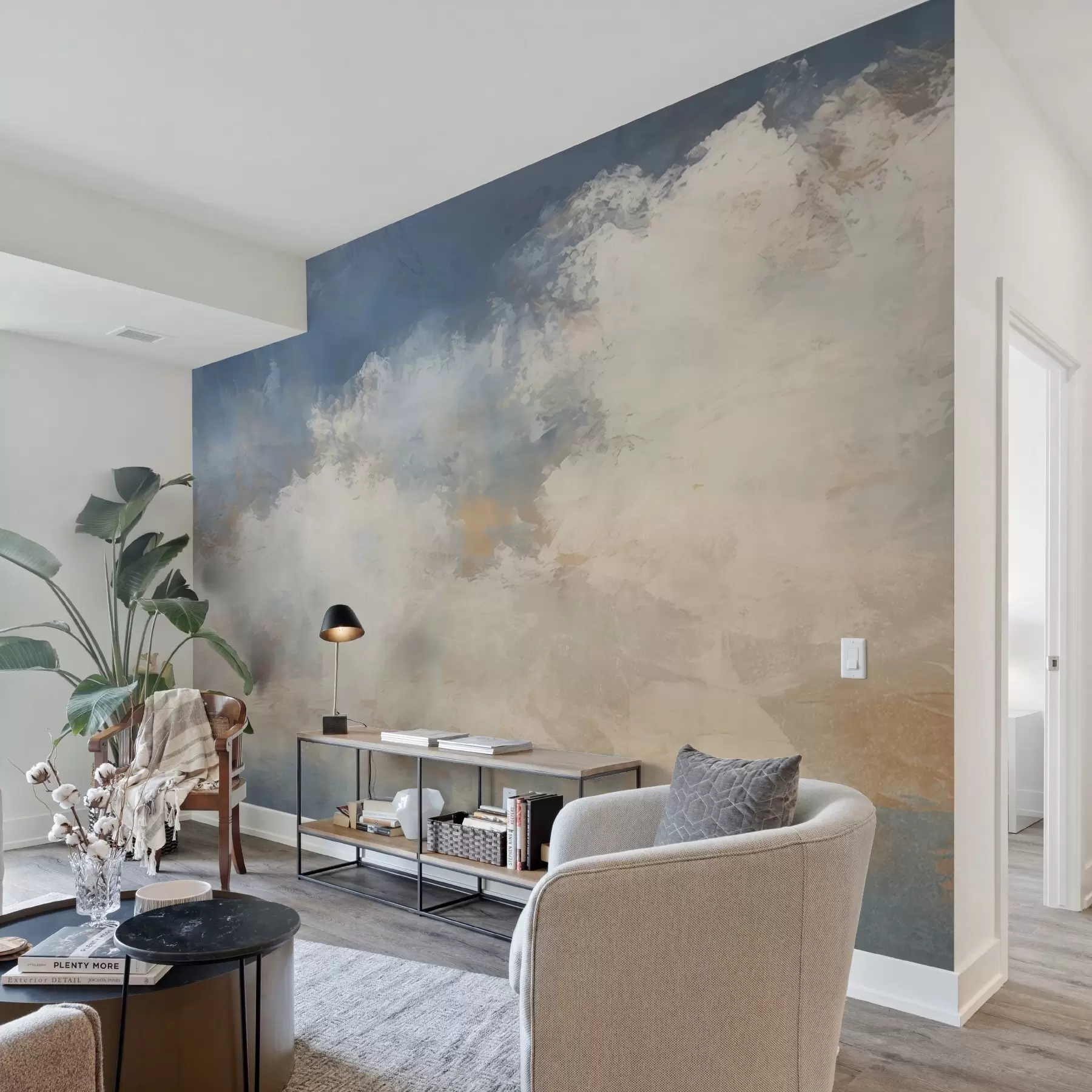 wall murals Апстрактна слика облака у стилу поткровља w04841