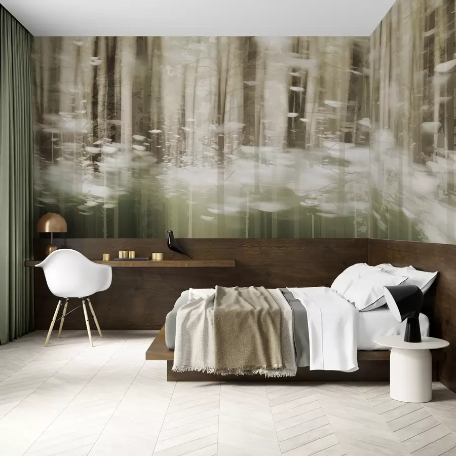 Тапете на зиду Стилизована стабла дрвећа у пастелним бојама w04844у Црној Гори – Uwalls wall murals Стилизована стабла дрвећа у пастелним бојама w04844