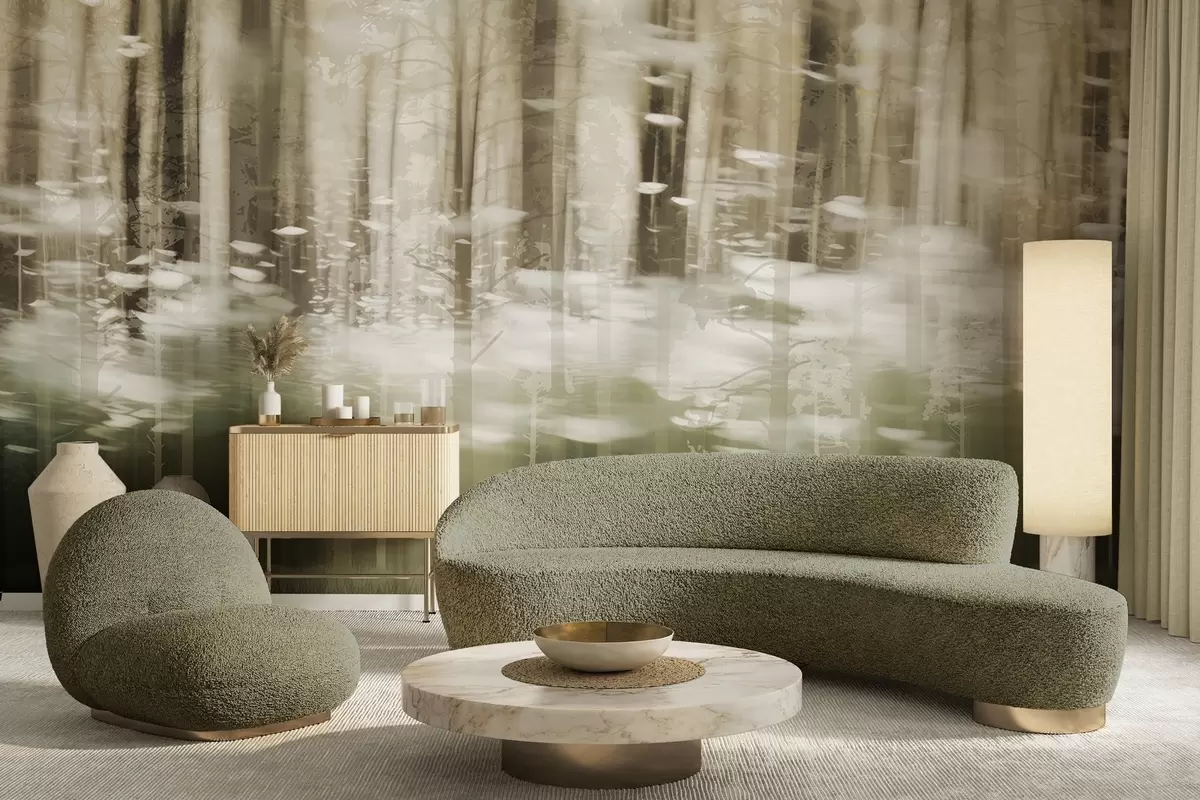 Тапете на зиду Стилизована стабла дрвећа у пастелним бојама w04844у Црној Гори – Uwalls wall murals Стилизована стабла дрвећа у пастелним бојама w04844