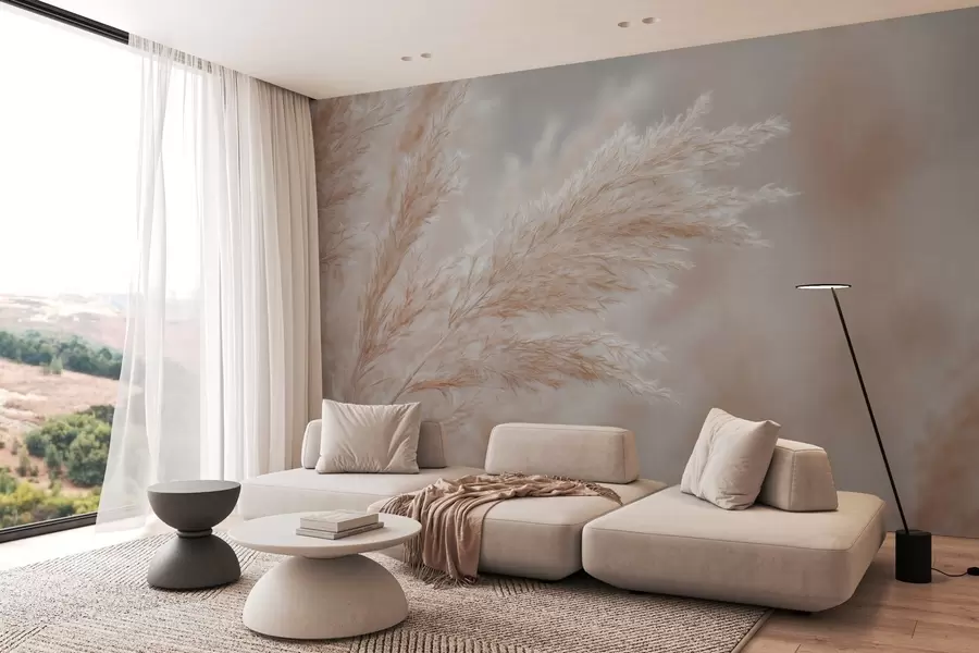 wall murals стилизоване велике трске w04814
