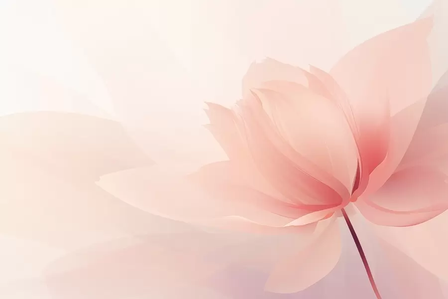 wall murals Велики цвет у нежним бресквасто-ружичастим тоновима w09356