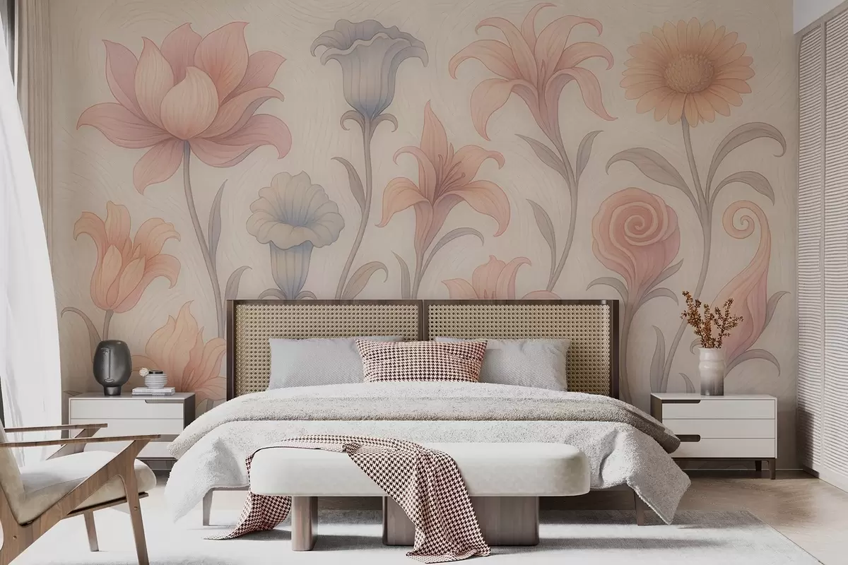 wall murals Нежна цветна композиција у пастелним бојама w09503