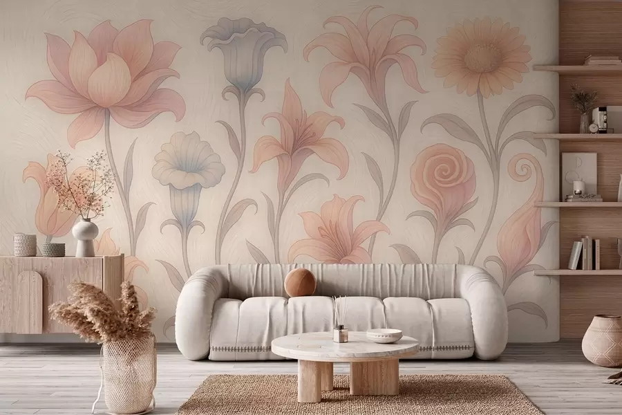 wall murals Нежна цветна композиција у пастелним бојама w09503