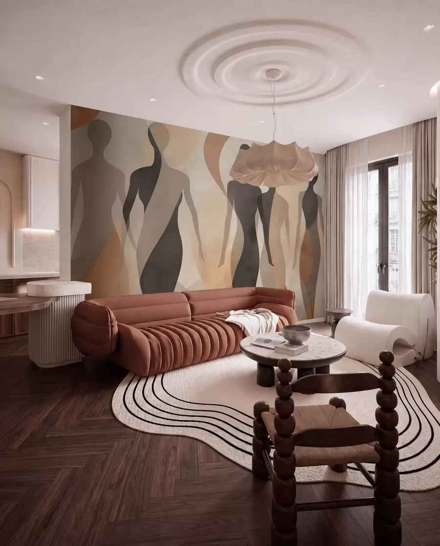 wall murals Siluete u pokretu w04787