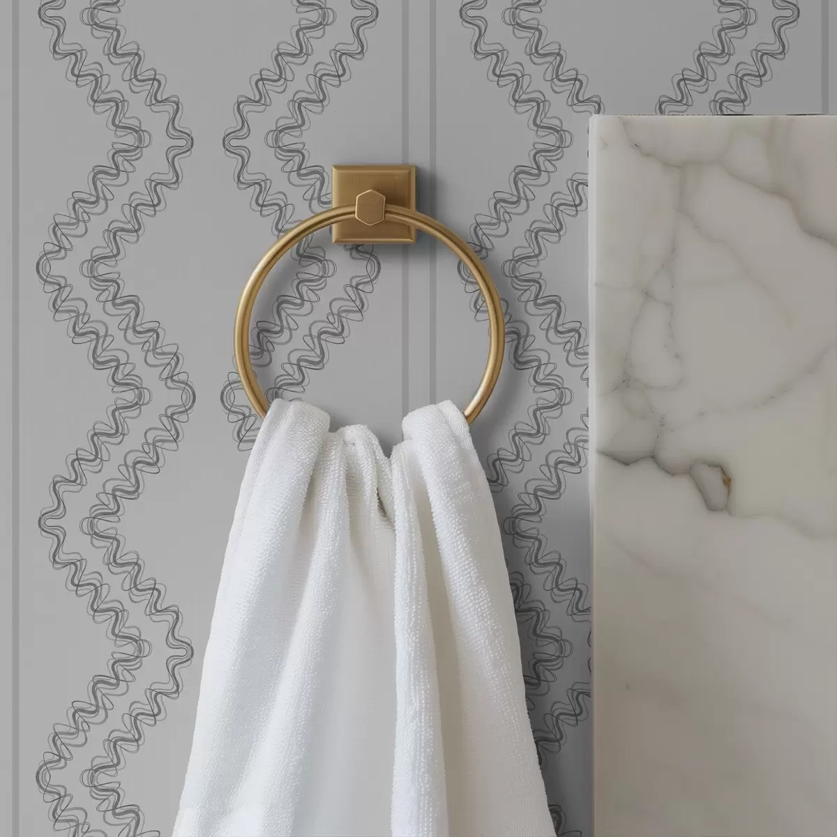 Позадина Цик-цак узорци са чипком, неутрално сива a00689v2