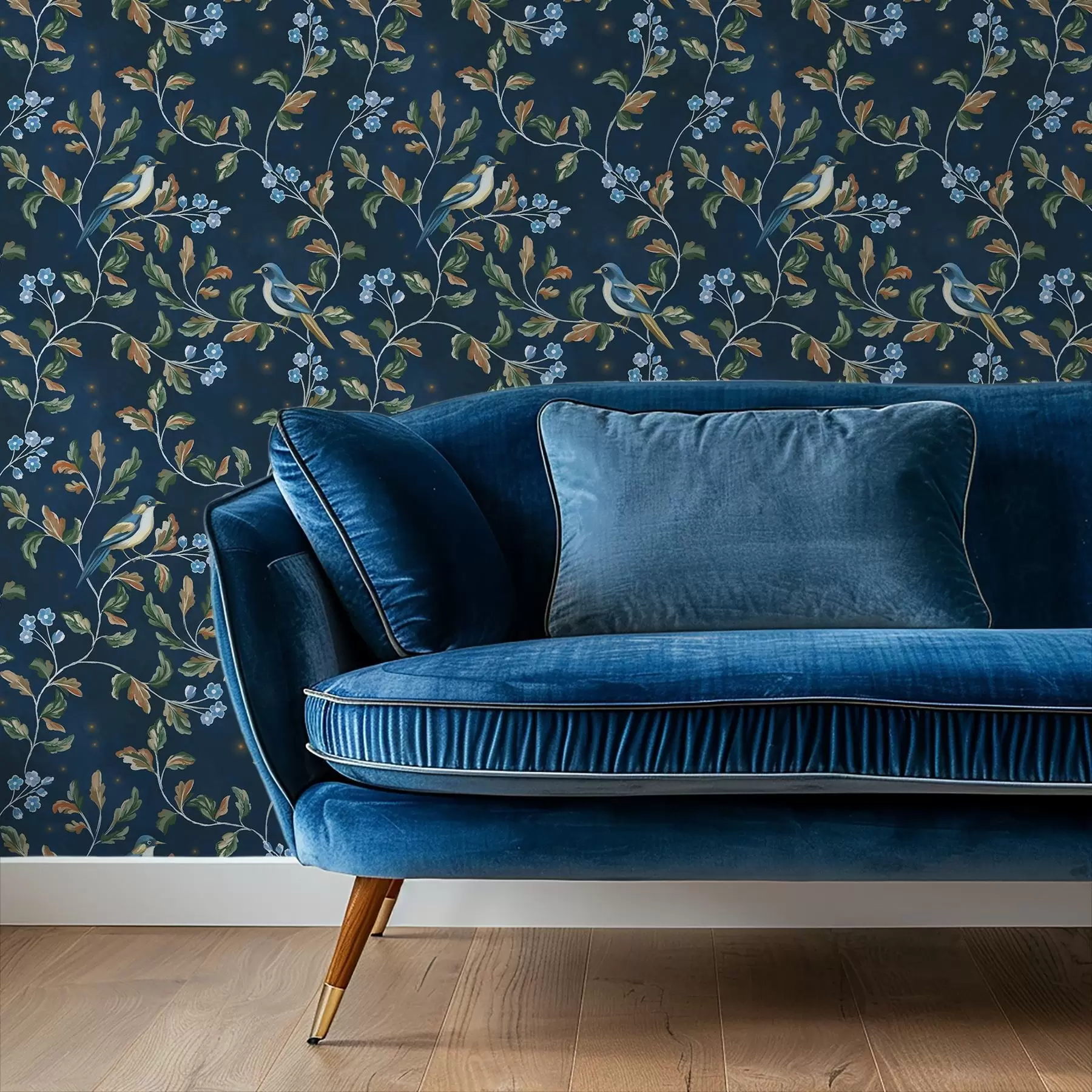 wall murals Сисе на гранама, ноћно плава позадина са варницама a00858