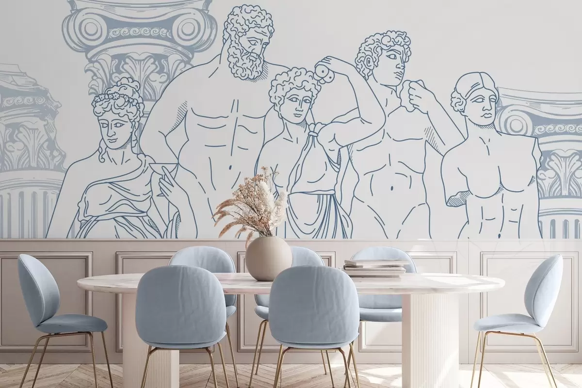 wall murals Древни људи и колоне w04865